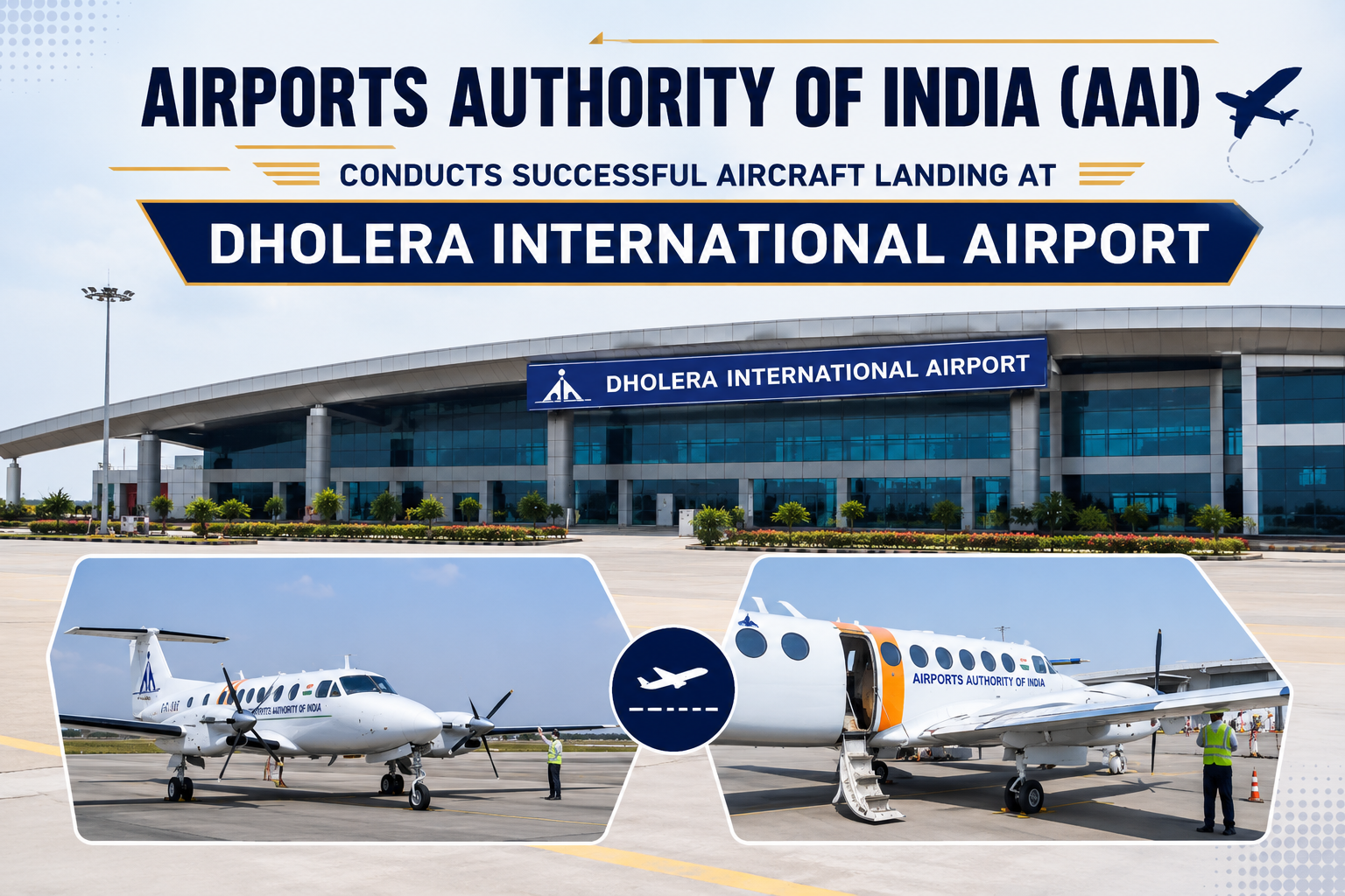 First successful test flight at Dholera International Airport