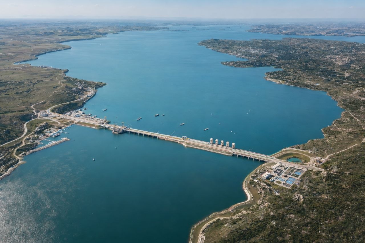 Kalpasar Project — Aerial View of Reservoir